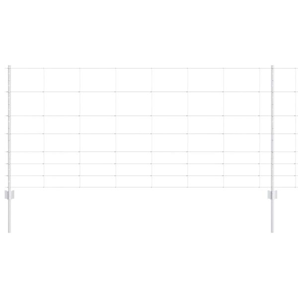vidaXL St&auml;ngsel med stolpe Silver 1 x 100 m