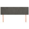 vidaXL Sänggavel med kanter mörkgrå 147x16x78/88 cm sammet