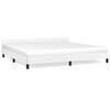 vidaXL S&auml;ngram med huvudgavel utan madrass vit 200x200 cm