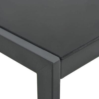 vidaXL Solsängar 2 st med bord textilene och stål