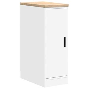 vidaXL F&ouml;rvaringssk&aring;p f&ouml;r garage vit 30x51x85 cm massivt tr&auml; furu