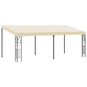 vidaXL V&auml;ggmonterad paviljong 6x3x2,5 m gr&auml;ddvit
