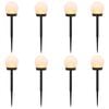 vidaXL Utomhus solcellslampor med markspik 8 pcs Varmvit 38,5 cm ABS