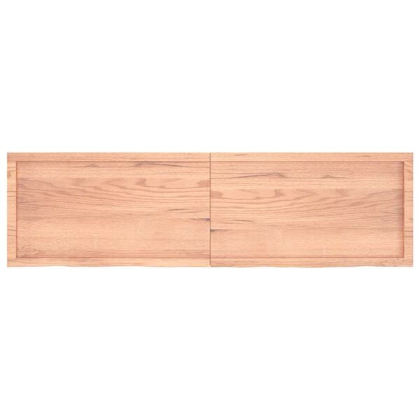 vidaXL Bordsskiva ljusbrun 180x50x(2-6) cm behandlad massiv ek