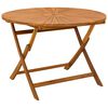 vidaXL Hopf&auml;llbart tr&auml;dg&aring;rdsbord Naturlig &Oslash;110 x 75 cm