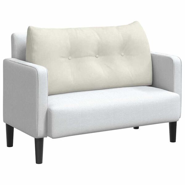 vidaXL Ryggkudde Kr&auml;m 100 x 24 x 50 cm Sammet