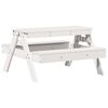vidaXL Picknickbord f&ouml;r barn vit 88x97x52 cm massiv furu