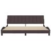vidaXL Bed Frame without Mattress "Hanko" Dark Brown 200x200 cm Fabric
