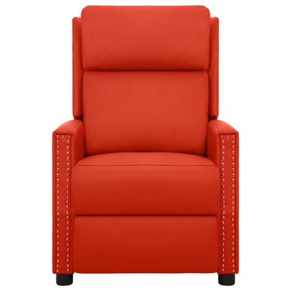 vidaXL Elektrisk massagefåtölj röd konstläder