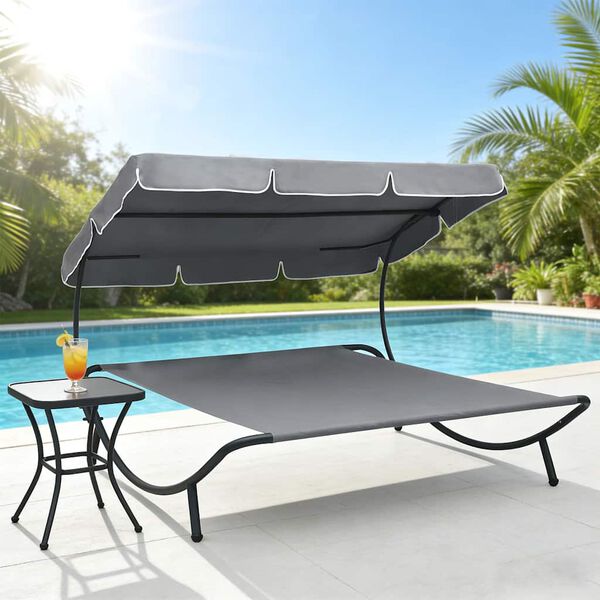 vidaXL Sols&auml;ng med tak gr&aring;