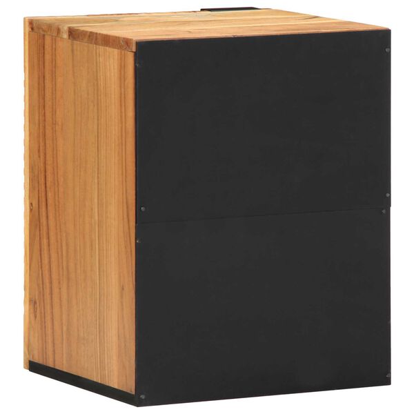 vidaXL Badrumsskåp med handfat Massivt Akaciaträ 38 x 33,5 x 48 cm