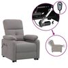 vidaXL Elektrisk massagef&aring;t&ouml;lj taupe tyg