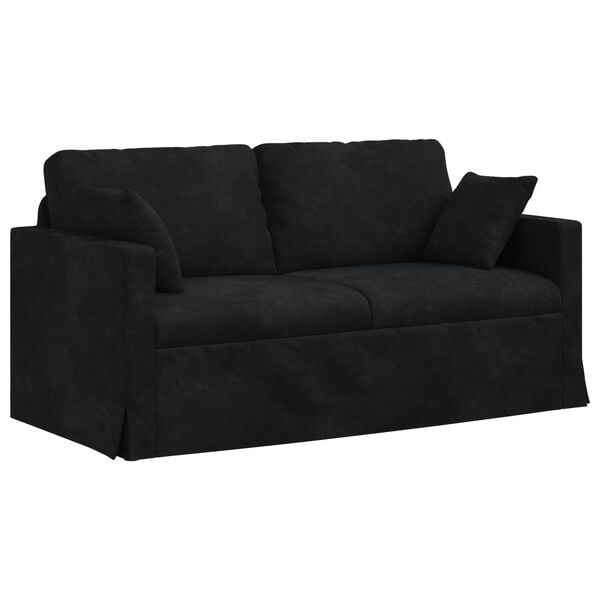 vidaXL Soffa Svart 158 x 78 x 80 cm Sammet