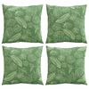 vidaXL Spridda Kuddar 4 st Polyester Tyg Bladm&ouml;nster 60 x 60 cm