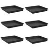 vidaXL Fyrkantig Blomkruka 6 st Svart 18 x 18 x 2 cm Plast