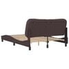 vidaXL Bed Frame without Mattress "Hvar" Dark Brown 120x200 cm Fabric