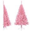 vidaXL Halv plastgran med stativ rosa 120 cm PVC