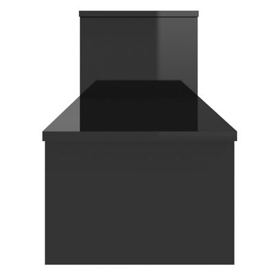 vidaXL TV-bänk svart högglans 180x30x43 cm konstruerat trä