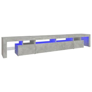 vidaXL Tv-b&auml;nk med LED-belysning betonggr&aring; 260x36,5x40 cm