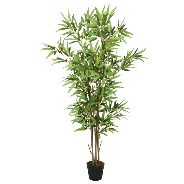 vidaXL Konstväxt bambu 828 blad 150 cm grön