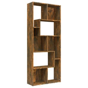 vidaXL Bokhylla r&ouml;kf&auml;rgad ek 67x24x161 cm konstruerat tr&auml;