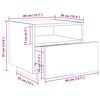 vidaXL Sängbord med LED-lampor sonoma-ek 40x39x37 cm