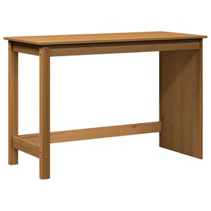 vidaXL Skrivbord Honung brun 112 x 50 x 75 cm Massiv furu