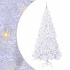 vidaXL Konstgjord julgran med 300 LED-lampor Vit 210 cm PVC och st&aring;l