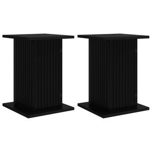 vidaXL V&auml;xtst&auml;ll 2 pcs Svart 30,5 x 30 x 43 cm Konstruerat tr&auml;