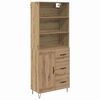 vidaXL Sk&aring;p 2 pcs Artisan Ek 69,5 x 34 x 180 cm Konstruerat tr&auml;