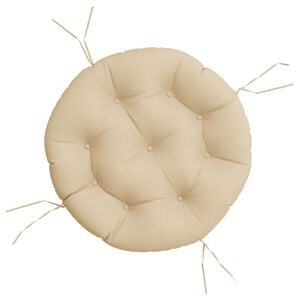 vidaXL Rund dyna beige &Oslash; 60 x11 cm oxfordtyg