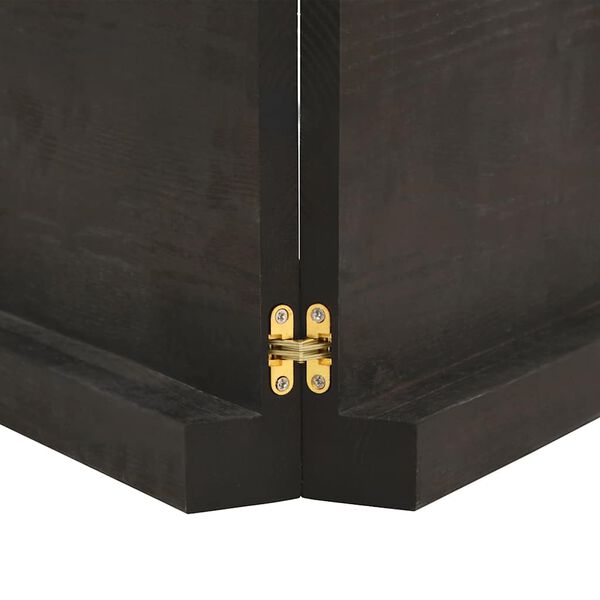 vidaXL Bordsskiva mörkbrun 120x60x(2-6) cm massivt trä levande kant