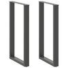 vidaXL Barbordsben U-formade 2 st antracit 60x(100-101) cm st&aring;l