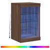 vidaXL Sk&auml;nk med LED-belysning brun ek 41x37x67 cm
