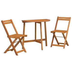vidaXL Bistroset 3 pcs Olivenatur Massivt Akaciatr&auml;