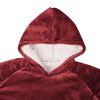 vidaXL Filt-hoodie Bordeaux R&ouml;d L Fleece och Flanell