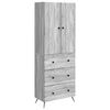 vidaXL Sk&aring;pset 2 pcs Gr&aring; Sonoma 66 x 34,5 x 90 cm Konstruerat tr&auml;