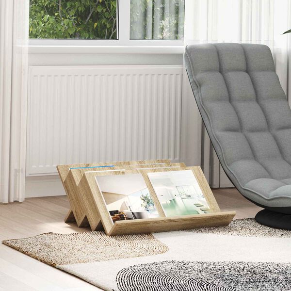 vidaXL Tidningshylla Sonoma-ek 65 x 53 x 28,5 cm Konstruerat tr&auml;