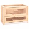 vidaXL Hamsterbur 60x35,5x42 cm massivt grantr&auml;