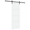 vidaXL Skjutd&ouml;rr 83 x 232 cm Massiv furu Vit och svart