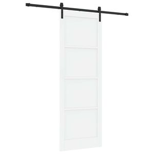 vidaXL Skjutd&ouml;rr Vit och svart 83 x 232 cm Massiv furu