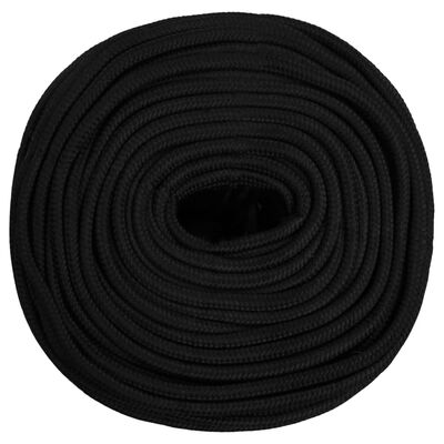 vidaXL Rep svart 8 mm 500 m polyester