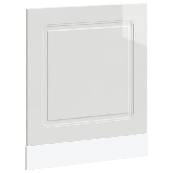 vidaXL Diskmaskinspanel h&ouml;gglans vit 60x1,5x57 cm konstruerat tr&auml;