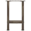 vidaXL Soffbordsben naturstål 2 st 38x(42-43) cm stål