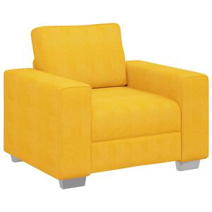 vidaXL Soffstol ljusgul 100x77x82 cm manchestertyg