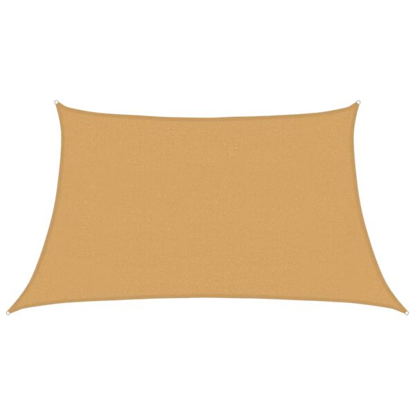 vidaXL Solsegel 160 g/m² trapezoid ljusgrå 3/4x2 m HDPE