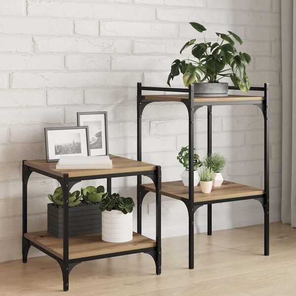 vidaXL Bokhylla Br&auml;da 4 pcs Brun 40 x 40 x 1,5 cm Konstruerat tr&auml;