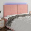 vidaXL S&auml;nggavel LED rosa 160x5x118/128 cm sammet