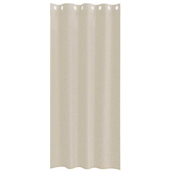 vidaXL Voile Gardin med gardiner 2 pcs Sand 225 x 140 cm Polyester
