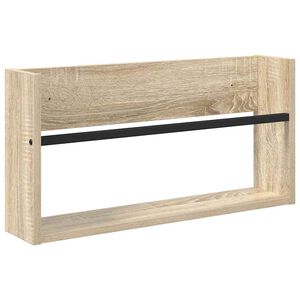 vidaXL Tidningshylla Sonoma-ek 60 x 12 x 30 cm Konstruerat tr&auml;